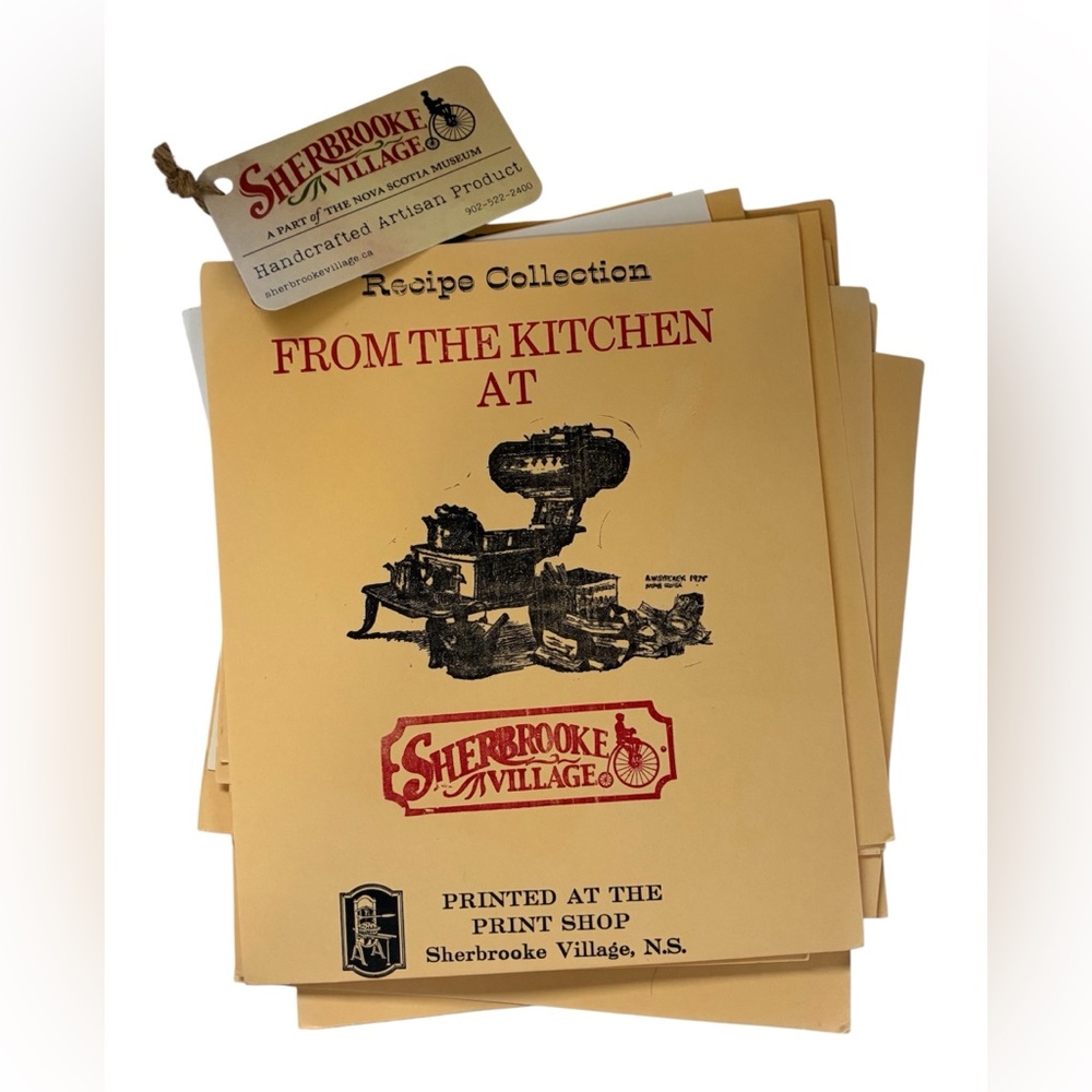 🎉2/$20 NOVA SCOTIA RECIPE BOOK ‘FROM THE KITCHEN AT SHERBROOKE VILLAGE’